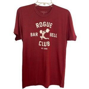 Rogue Fitness Barbell Club Est 2006 T-Shirt Men's Medium Red Heathered CrossFit